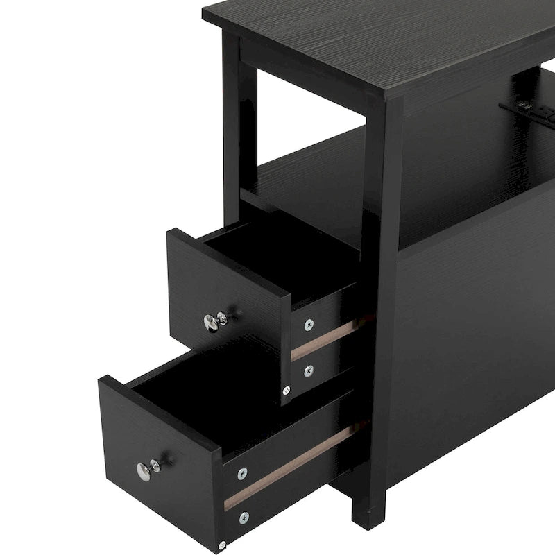 Table d'appoint avec fonction de charge, table de canapé étroite