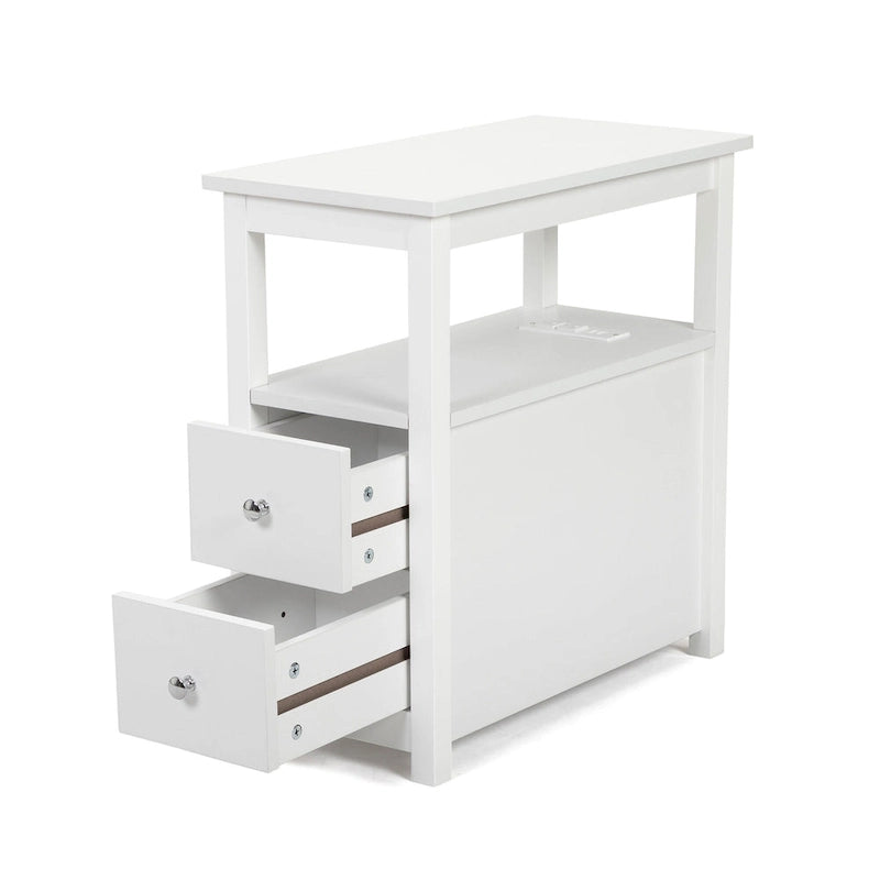Table d'appoint avec fonction de charge, table de canapé étroite