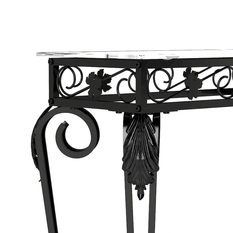Table en verre et métal de style moderne