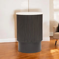 Table d'appoint en bois massif noir et blanc 25