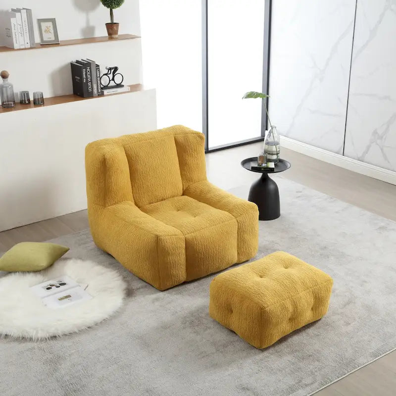 Fauteuil de détente moderne pour chambres à coucher et salles de lecture, conçu pour les adultes.