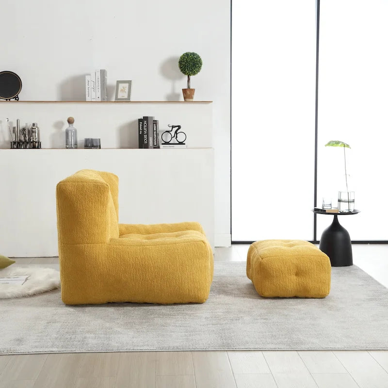 Fauteuil de détente moderne pour chambres à coucher et salles de lecture, conçu pour les adultes.