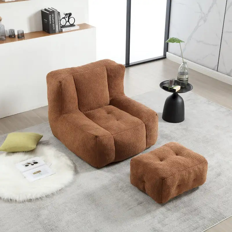 Fauteuil de détente moderne pour chambres à coucher et salles de lecture, conçu pour les adultes.