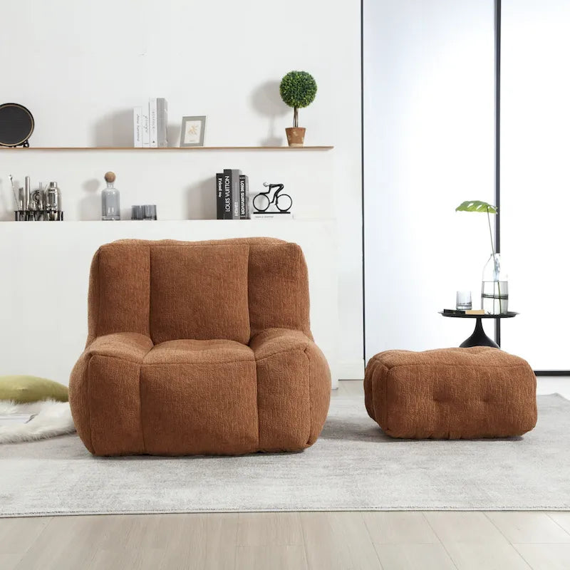 Fauteuil de détente moderne pour chambres à coucher et salles de lecture, conçu pour les adultes.