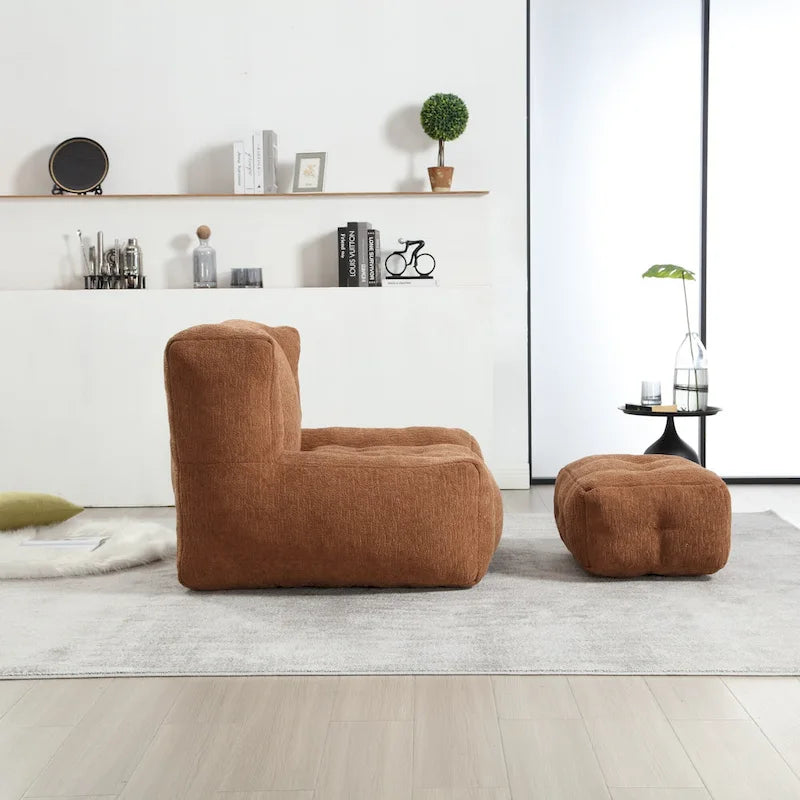 Fauteuil de détente moderne pour chambres à coucher et salles de lecture, conçu pour les adultes.