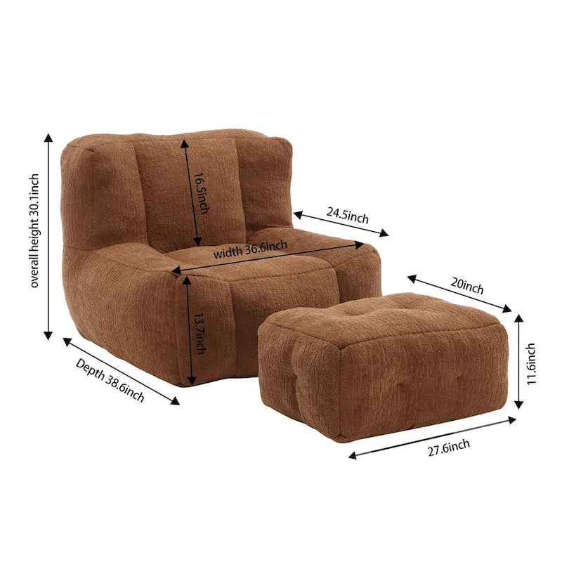 Fauteuil de détente moderne pour chambres à coucher et salles de lecture, conçu pour les adultes.