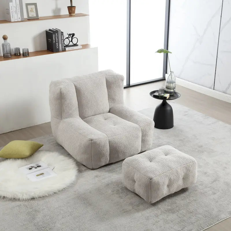 Fauteuil de détente moderne pour chambres à coucher et salles de lecture, conçu pour les adultes.