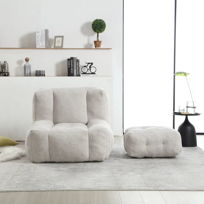 Fauteuil de détente moderne pour chambres à coucher et salles de lecture, conçu pour les adultes.