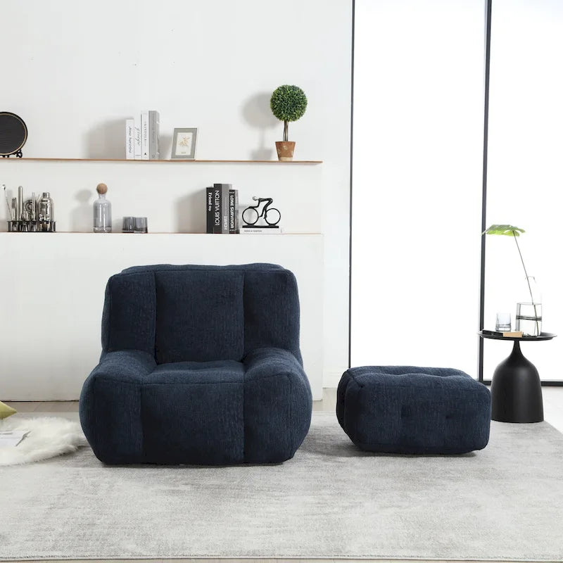 Fauteuil de détente moderne pour chambres à coucher et salles de lecture, conçu pour les adultes.