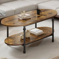 Table basse ovale, table à thé unique, table de salon mi-siècle 120 cm