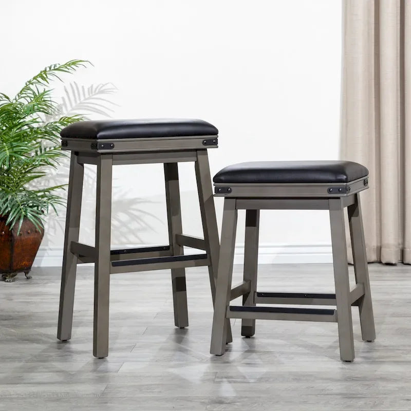 Tabouret de comptoir ou de bar en cuir reconstitué
