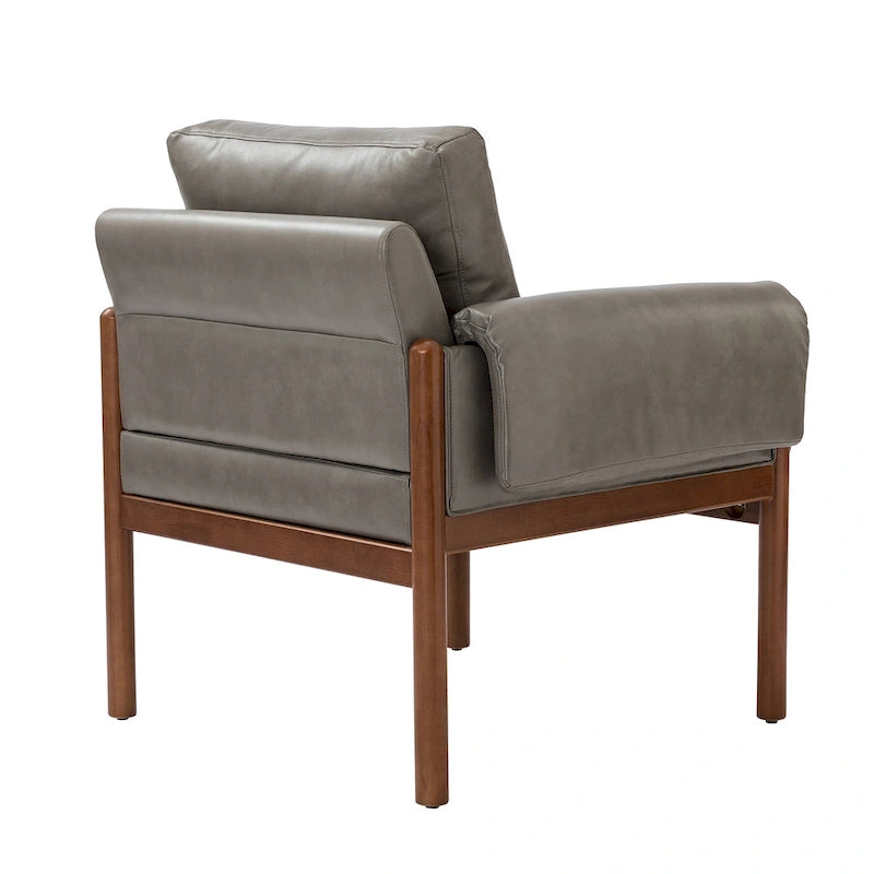 Lot de 2 fauteuils de salon confortables et brillants avec base en bois massif