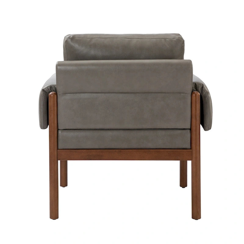 Lot de 2 fauteuils de salon confortables et brillants avec base en bois massif
