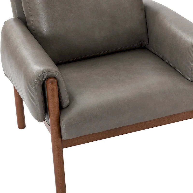 Lot de 2 fauteuils de salon confortables et brillants avec base en bois massif