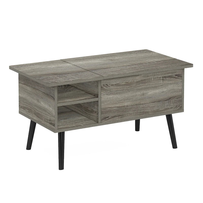 Table basse relevable avec pieds en bois