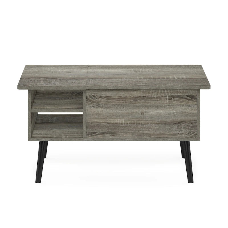 Table basse relevable avec pieds en bois
