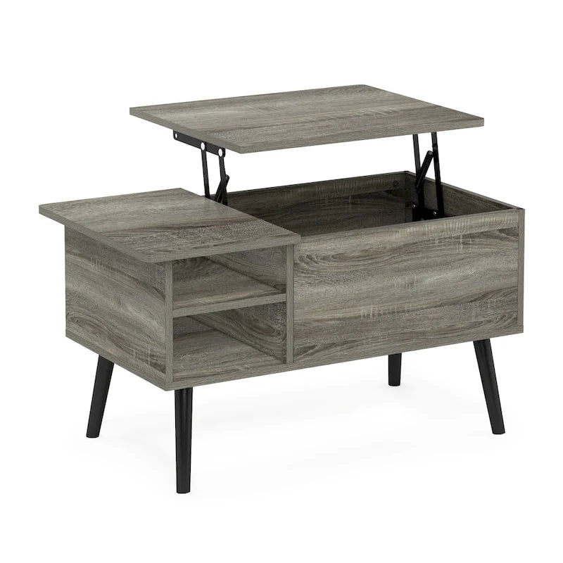 Table basse relevable avec pieds en bois