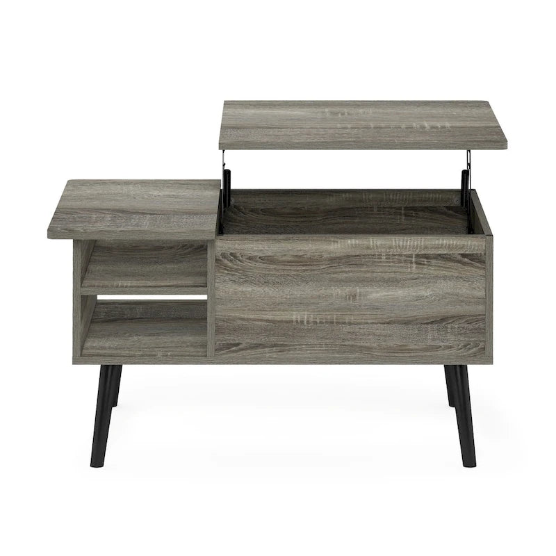 Table basse relevable avec pieds en bois