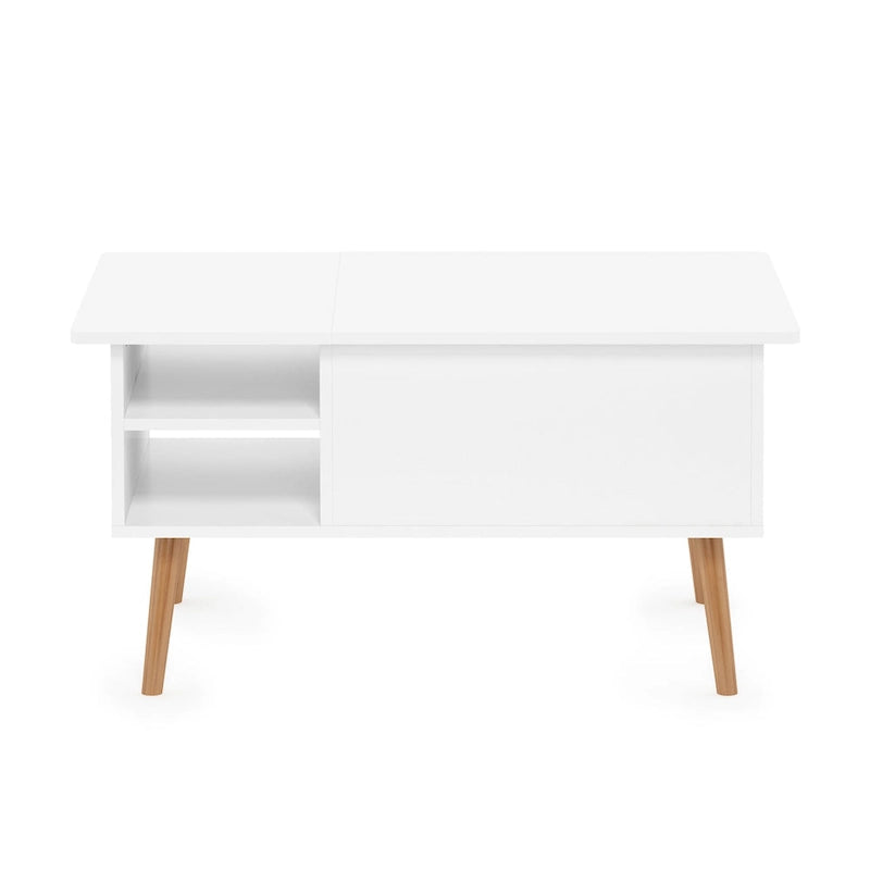 Table basse relevable avec pieds en bois