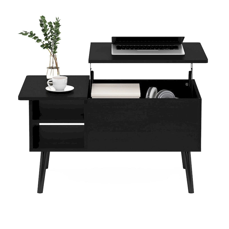 Table basse relevable avec pieds en bois
