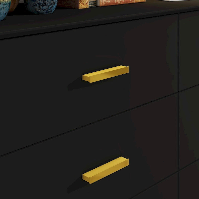 Commode à 6 tiroirs, meuble de rangement moderne en bois pour salon