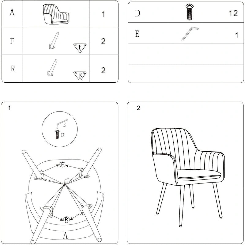 Fauteuil de style moderne pour salon ou salle à manger