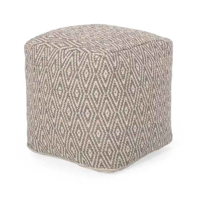 Pouf cube en coton fait main