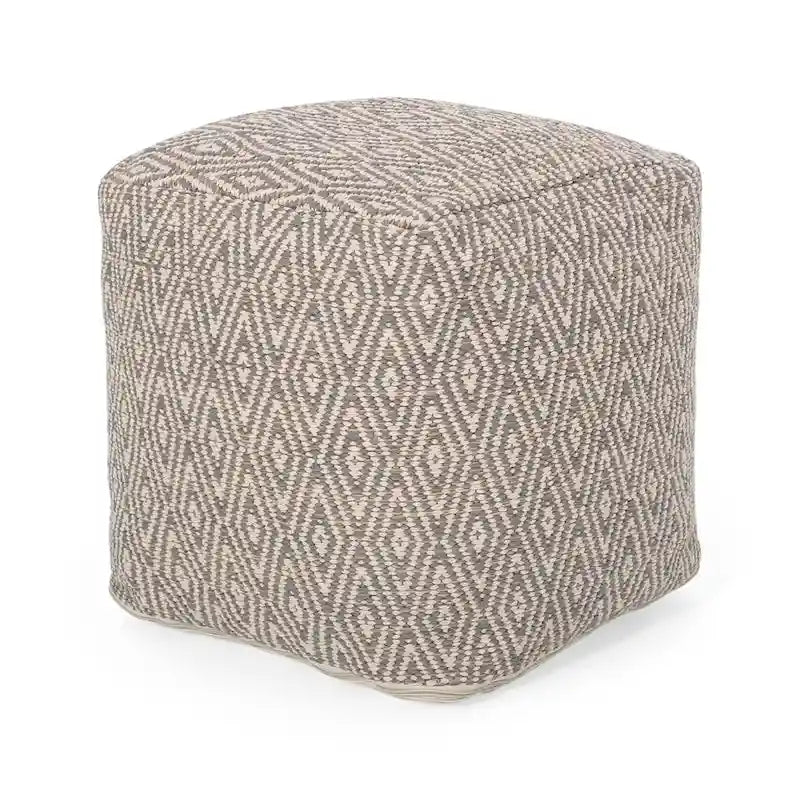 Pouf cube en coton fait main