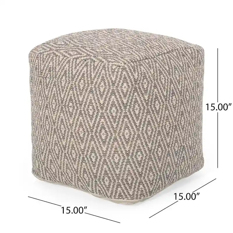 Pouf cube en coton fait main
