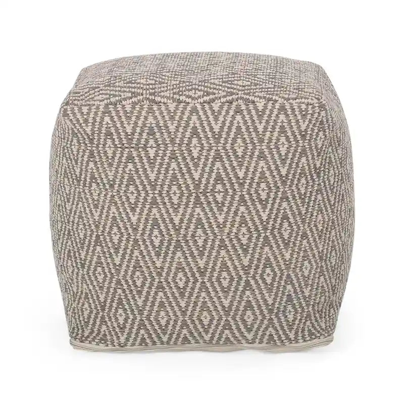 Pouf cube en coton fait main