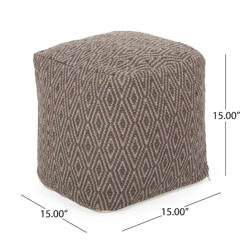 Pouf cube en coton fait main