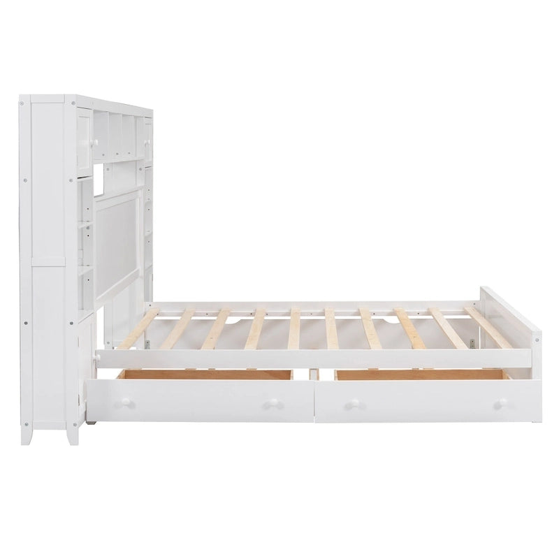 Lit double en bois massif couleur expresso