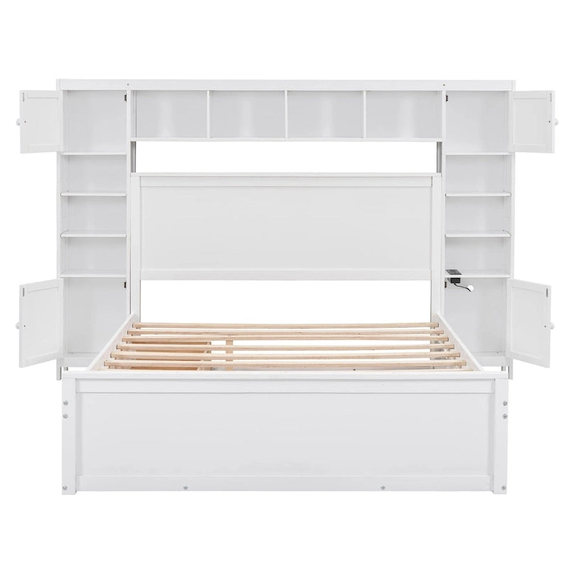 Lit double en bois massif couleur expresso