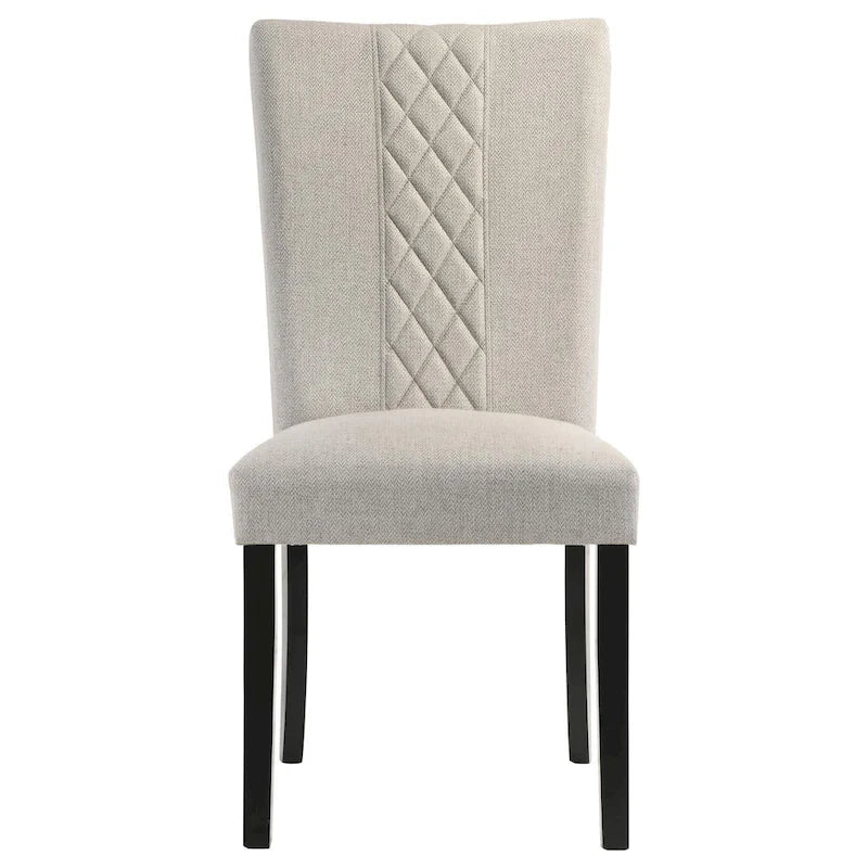 Chaises de salle à manger rembourrées beige et noir
