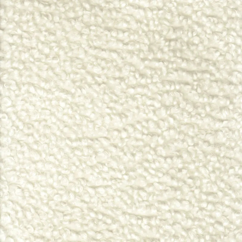 Fauteuil pivotant rond en sherpa blanc