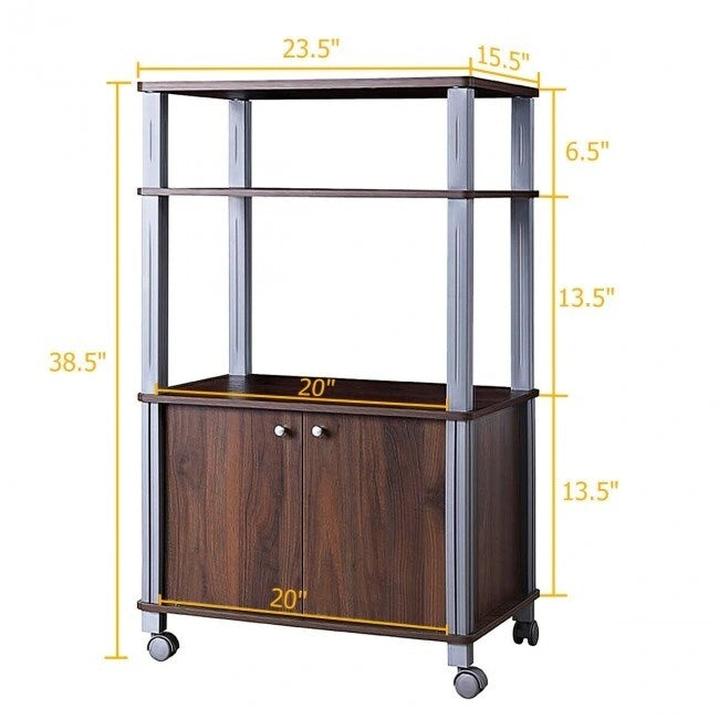 Support de chariot de rangement roulant pour micro-ondes