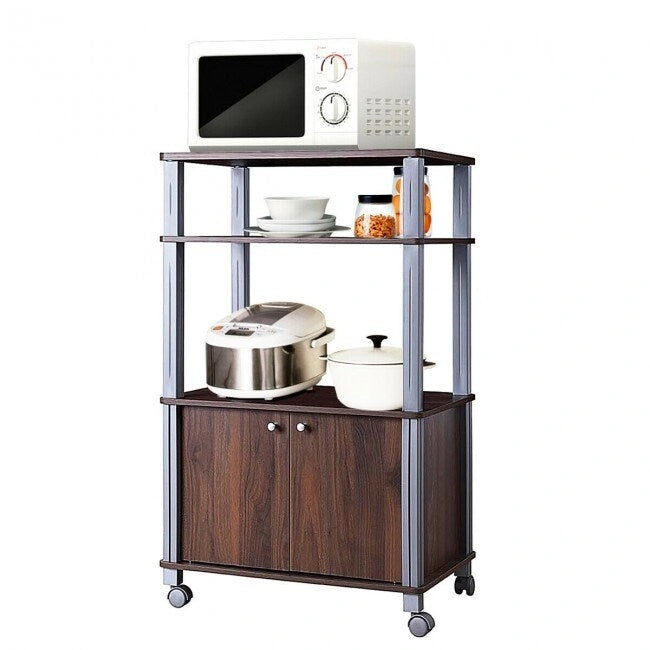 Support de chariot de rangement roulant pour micro-ondes