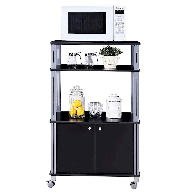 Support de chariot de rangement roulant pour micro-ondes