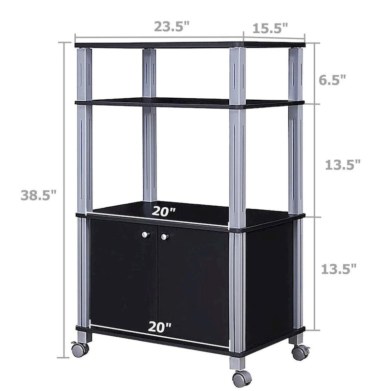 Support de chariot de rangement roulant pour micro-ondes