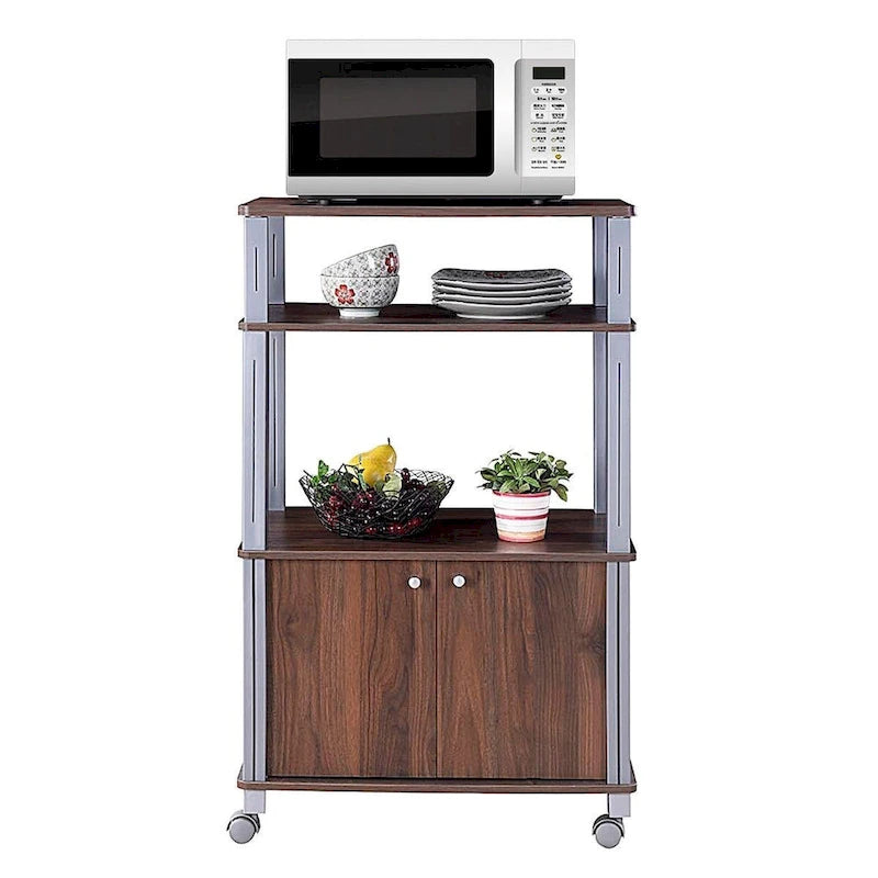 Support de chariot de rangement roulant pour micro-ondes