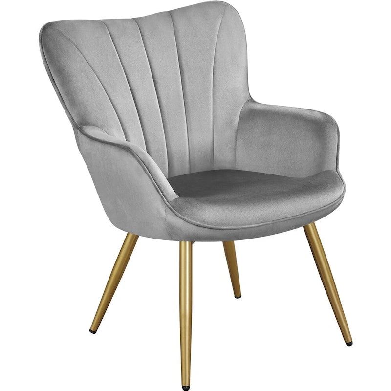 Fauteuil de salon en velours de style moderne