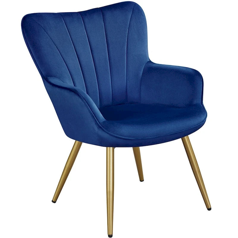 Fauteuil de salon en velours de style moderne