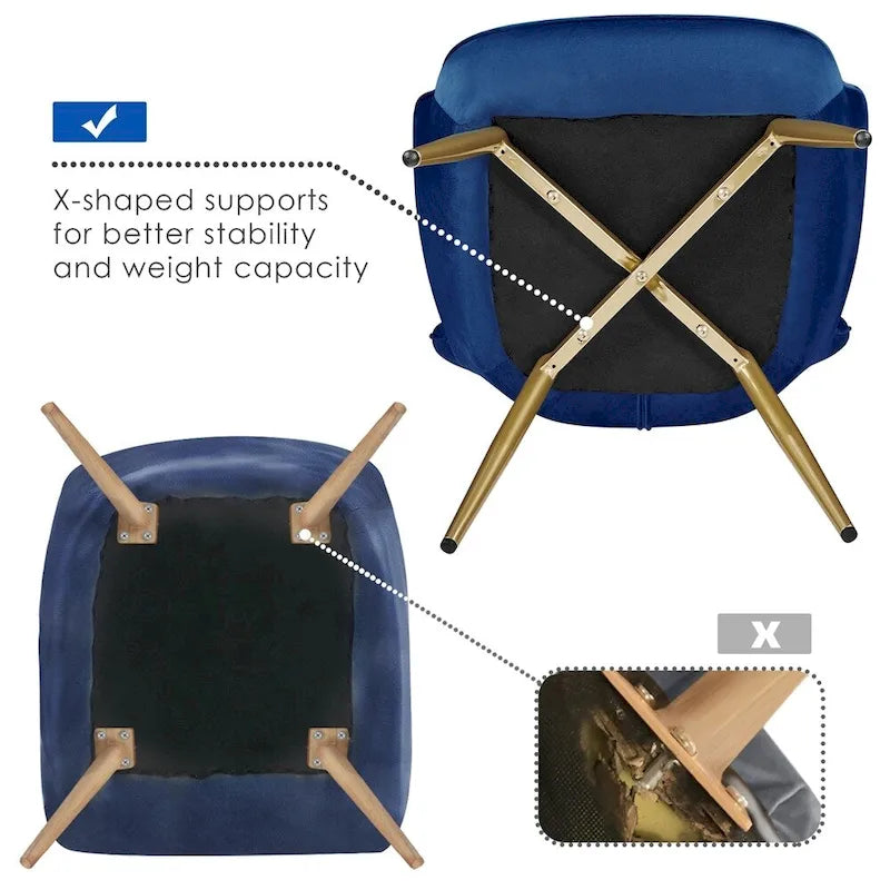 Fauteuil de salon en velours de style moderne
