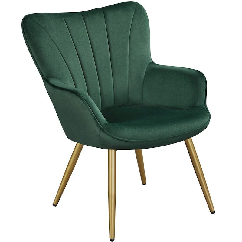 Fauteuil de salon en velours de style moderne