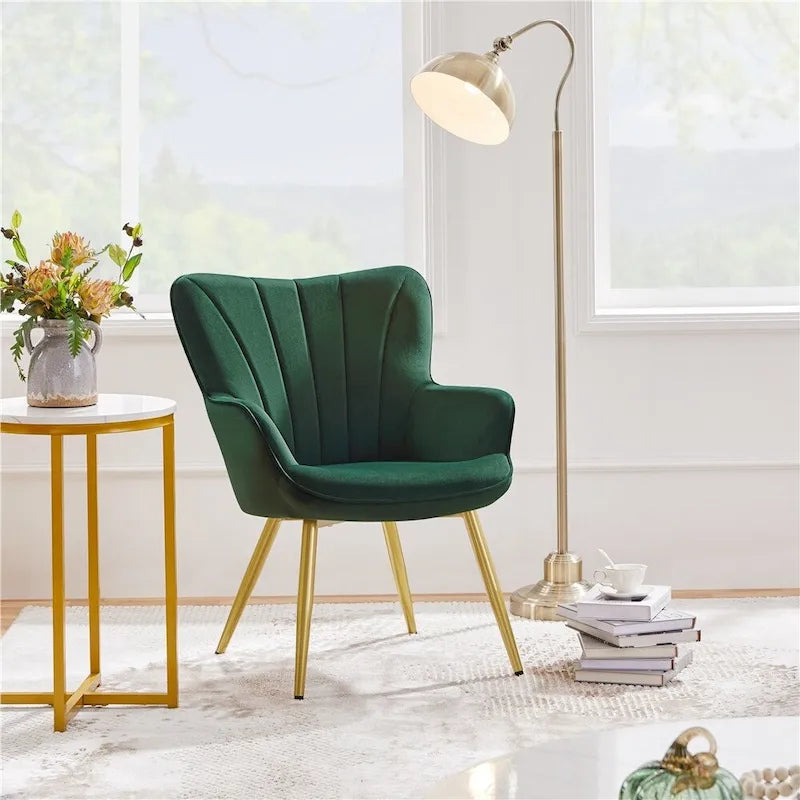 Fauteuil de salon en velours de style moderne