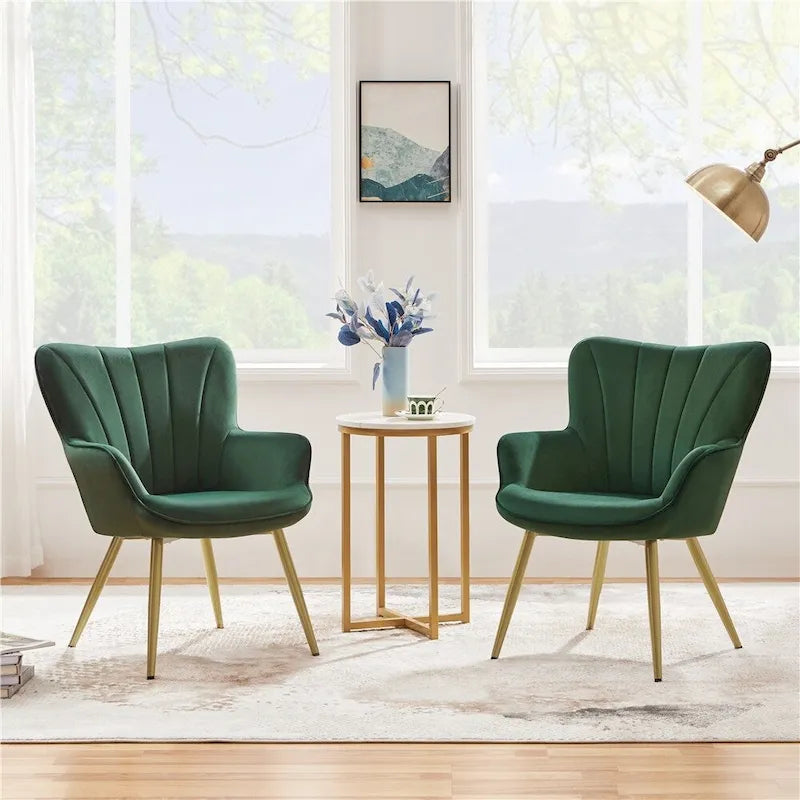 Fauteuil de salon en velours de style moderne