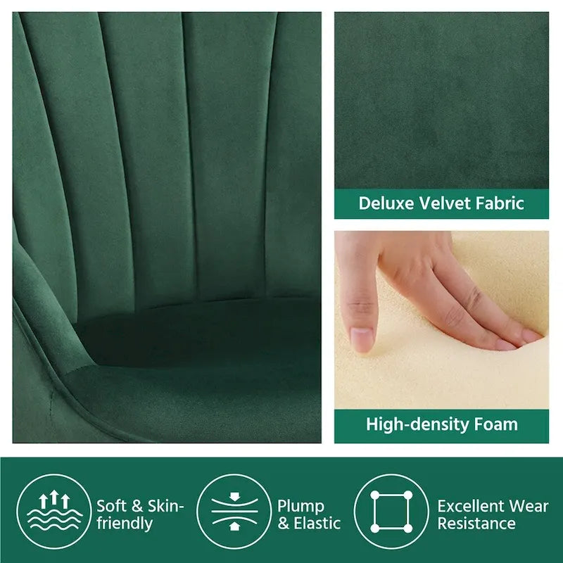 Fauteuil de salon en velours de style moderne