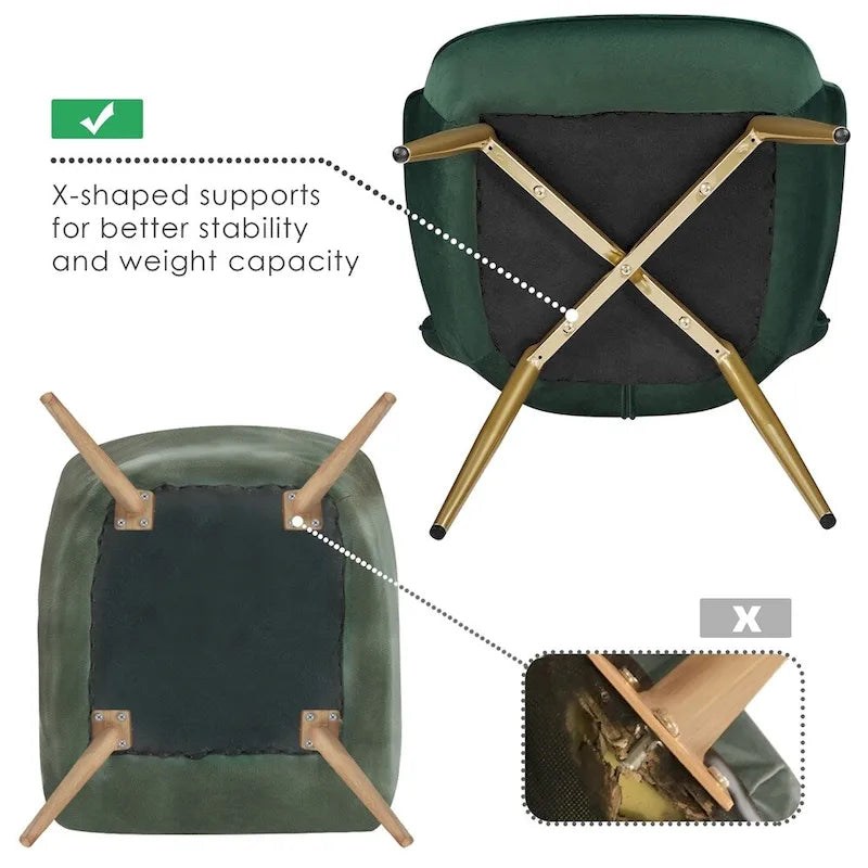 Fauteuil de salon en velours de style moderne
