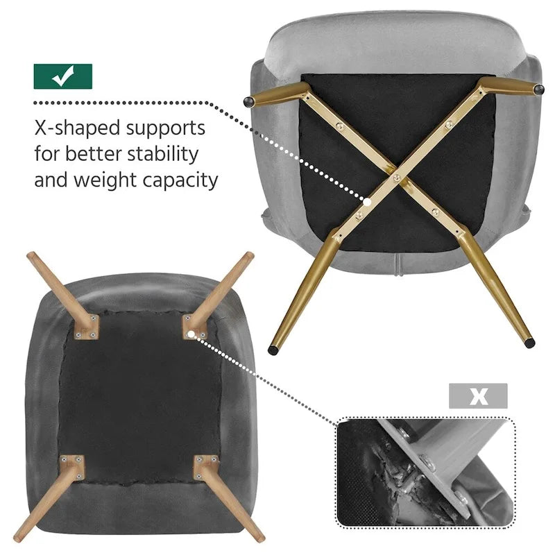 Fauteuil de salon en velours de style moderne