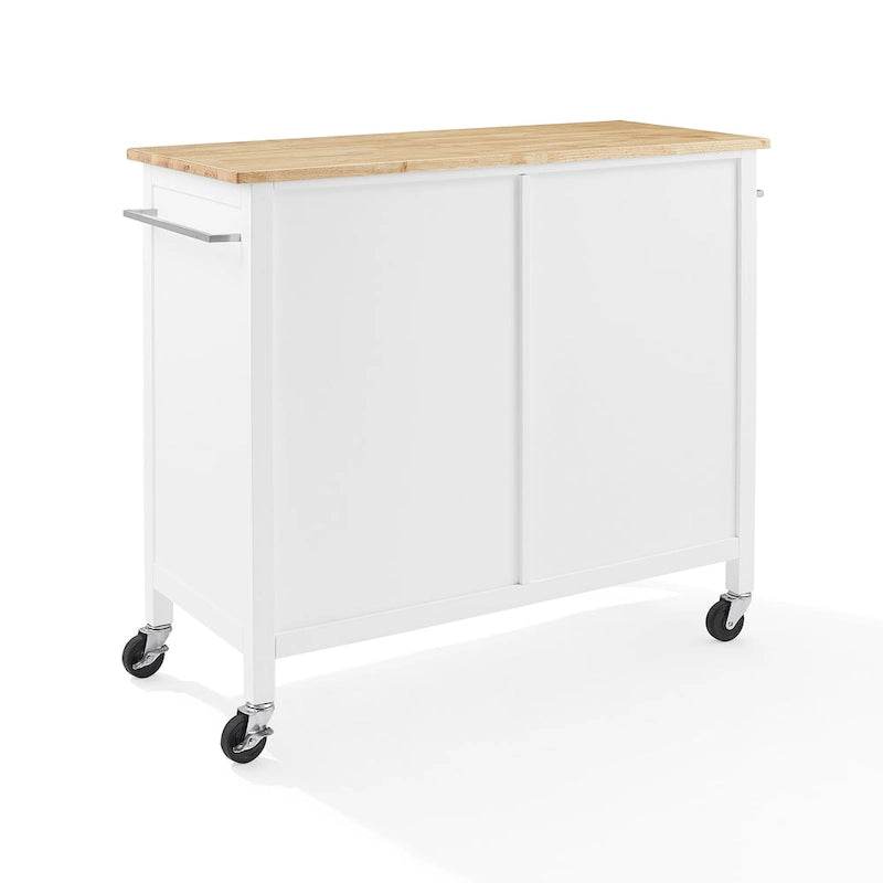 Îlot/desserte de cuisine avec plateau en bois - 18 p x 42,13 l x 37,5 h